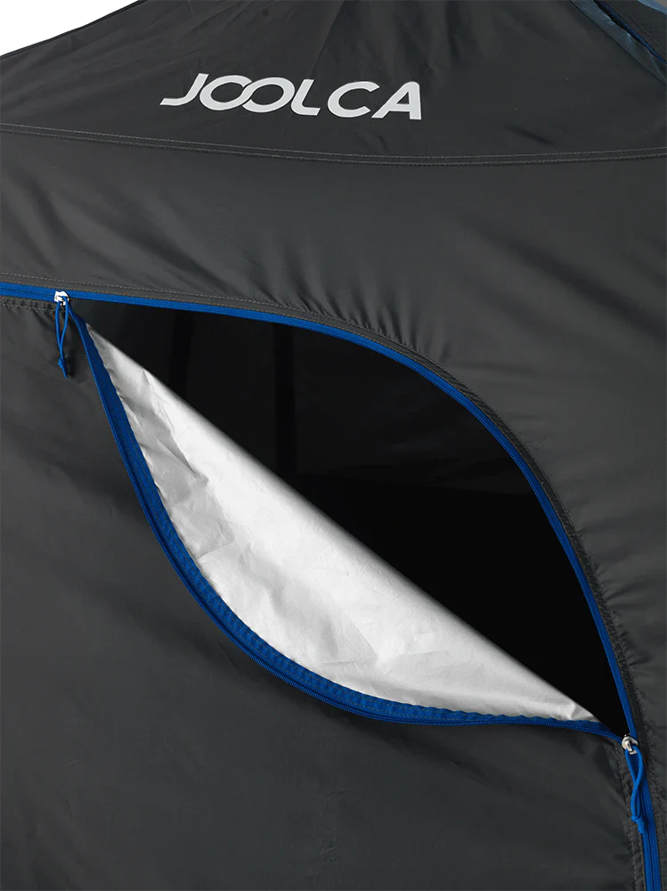 Silver coated fabric on ENSUITE tents