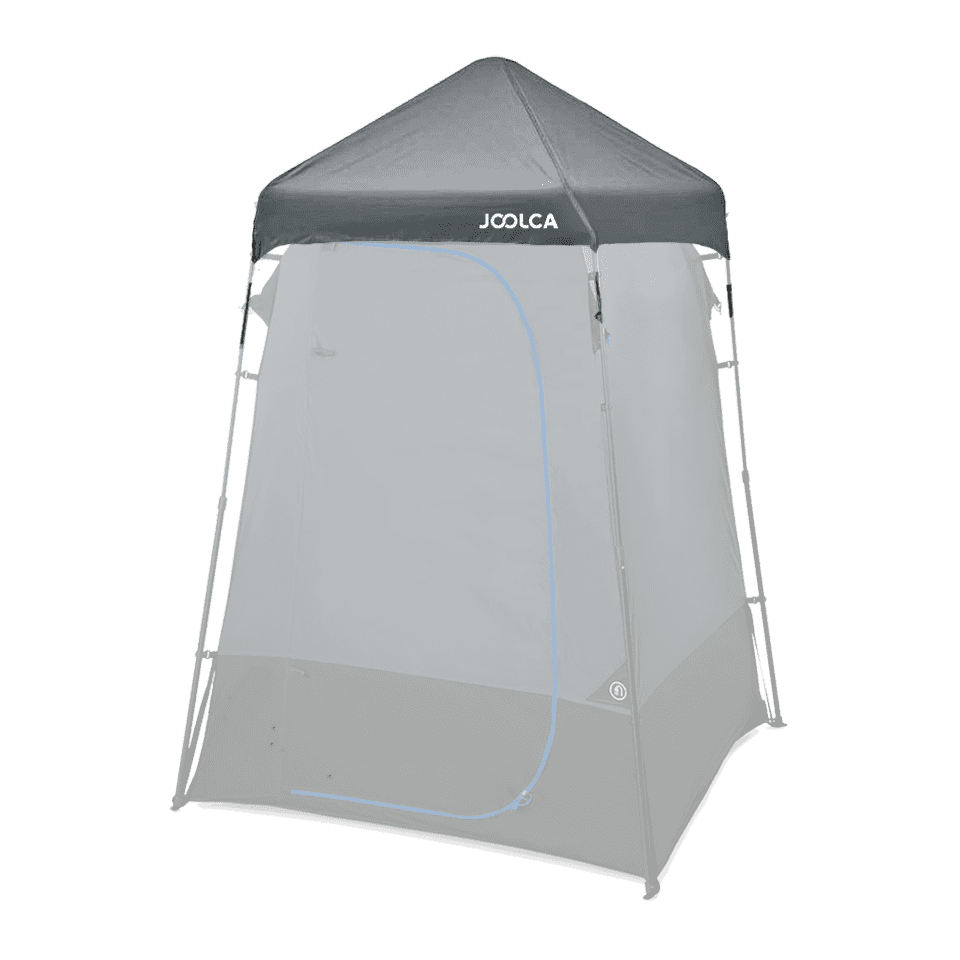ENSUITE Single shower tent with the rainfly fitted over the roof