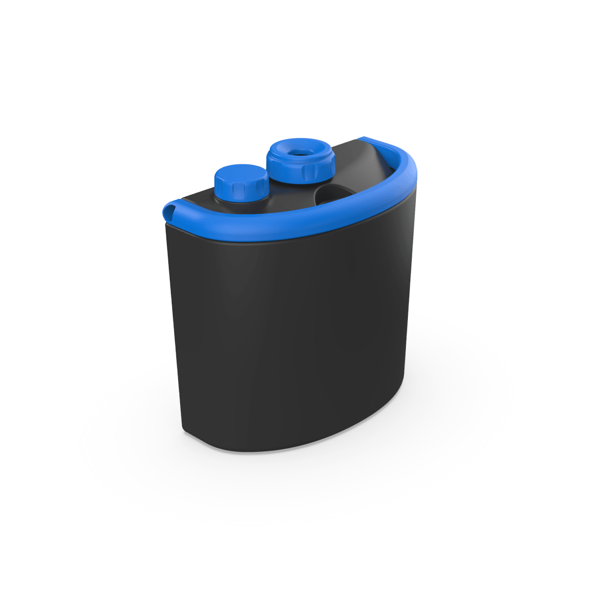 GottaGo liquid cassette, black with a blue cap and handle